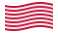 Sons of Liberty (EE. UU. h. 1765, 13 franjas)-Se agita la bandera