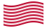 Sons of Liberty (EE. UU. h. 1765, 13 franjas)-Se agita la bandera