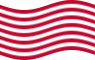 Agitar la bandera Sons of Liberty (EE. UU. h. 1765, 13 franjas) estática