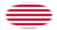 Sons of Liberty (EE. UU. h. 1765, 13 franjas)-Bandera como viñeta ovalada