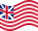 Agitar la bandera Grand Union (EE. UU. 1775-1777) estática