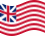 Agitar la bandera Grand Union (EE. UU. 1775-1777) estática