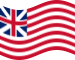 Agitar la bandera Grand Union (EE. UU. 1775-1777) estática
