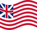 Agitar la bandera Grand Union (EE. UU. 1775-1777) estática