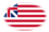 Grand Union (EE. UU. 1775-1777)-Bandera como viñeta ovalada