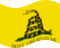 Agitar la bandera Gadsden (EE. UU. h. 1775) estática