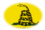 Gadsden (EE. UU. h. 1775)-Bandera como viñeta ovalada