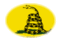 Gadsden (EE. UU. h. 1775)-Bandera como viñeta ovalada