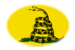 Gadsden (EE. UU. h. 1775)-Bandera como viñeta ovalada