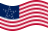 Agitar la bandera Great Star (EE. UU. 1818-1819) estática