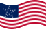 Agitar la bandera Great Star (EE. UU. 1818-1819) estática