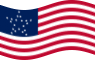 Agitar la bandera Great Star (EE. UU. 1818-1819) estática