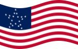 Agitar la bandera Great Star (EE. UU. 1818-1819) estática