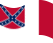 Agitar la bandera Blood-Stained Banner (Estados Confederados 1865) estática
