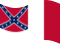 Agitar la bandera Blood-Stained Banner (Estados Confederados 1865) estática