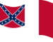 Agitar la bandera Blood-Stained Banner (Estados Confederados 1865) estática