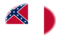 Blood-Stained Banner (Estados Confederados 1865)-Bandera como viñeta ovalada