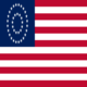 EE.UU. 37 estrellas (1867-1877)-Cuadro de la bandera