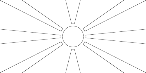 Contorno de la bandera de Macedonia para colorear