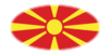 Macedonia-Bandera como viñeta ovalada