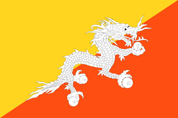 Bandera Bután, Bandera Bután