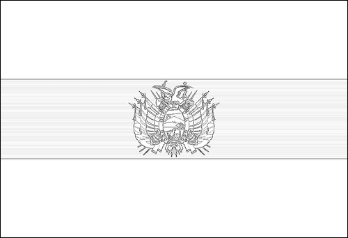 Contorno de la bandera de Bolivia para colorear
