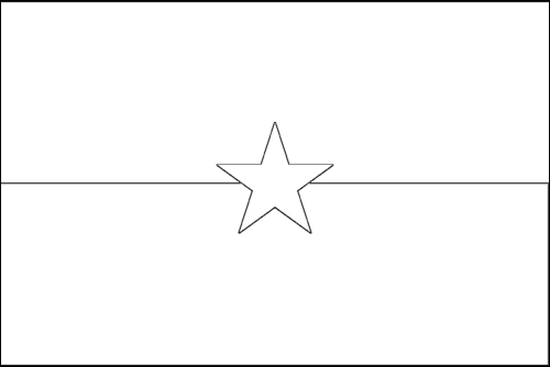 Contorno de la bandera de Burkina Faso para colorear