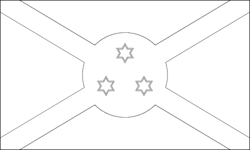 Contorno de la bandera de Burundi para colorear