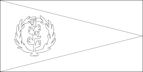 Contorno de la bandera de Eritrea para colorear