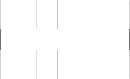 Contorno de la bandera de Finlandia para colorear