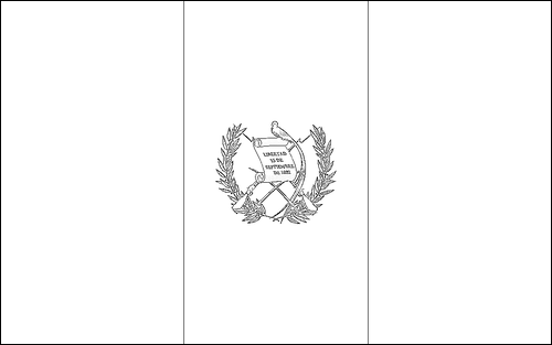 Contorno de la bandera de Guatemala para colorear