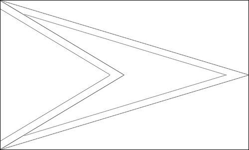 Contorno de la bandera de Guyana para colorear