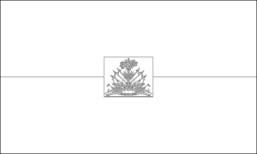 Contorno de la bandera de Haití para colorear