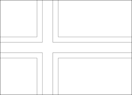 Contorno de la bandera de Islandia para colorear