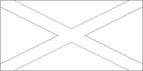 Contorno de la bandera de Jamaica para colorear