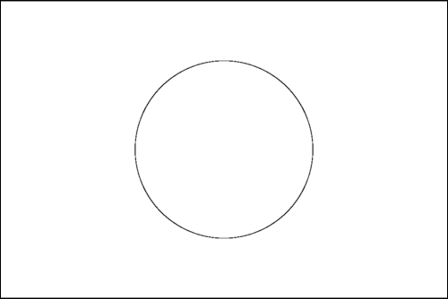 Contorno de la bandera de Japón para colorear