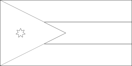 Contorno de la bandera de Jordan para colorear