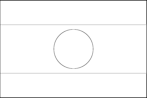 Contorno de la bandera de Laos para colorear