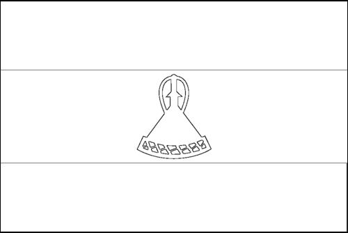 Contorno de la bandera de Lesotho para colorear