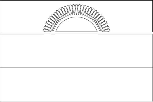 Contorno de la bandera de Malawi para colorear