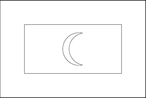 Contorno de la bandera de Maldivas para colorear
