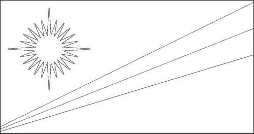Contorno de la bandera de Islas Marshall para colorear