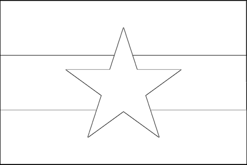 Contorno de la bandera de Myanmar (Birmania, Burma) para colorear