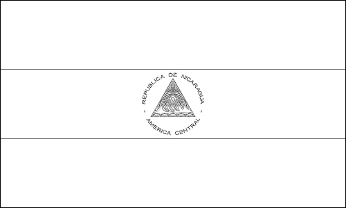 Contorno de la bandera de Nicaragua para colorear