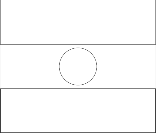 Contorno de la bandera de Níger para colorear