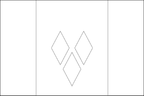 Contorno de la bandera de San Vicente y las Granadinas para colorear