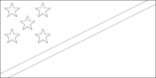 Contorno de la bandera de Islas Salomón para colorear