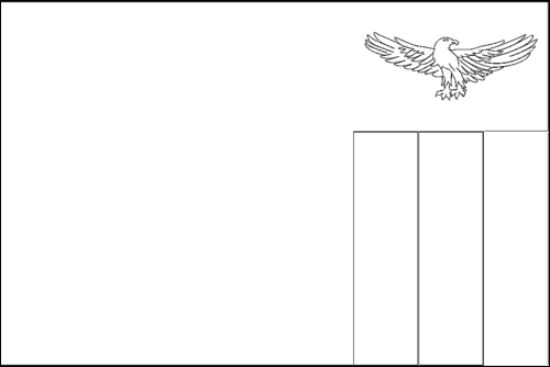 Contorno de la bandera de Zambia para colorear