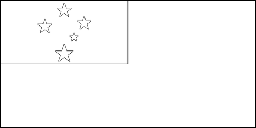 Contorno de la bandera de Samoa para colorear