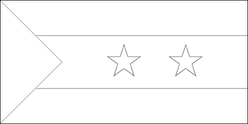 Contorno de la bandera de Santo Tomé y Príncipe para colorear